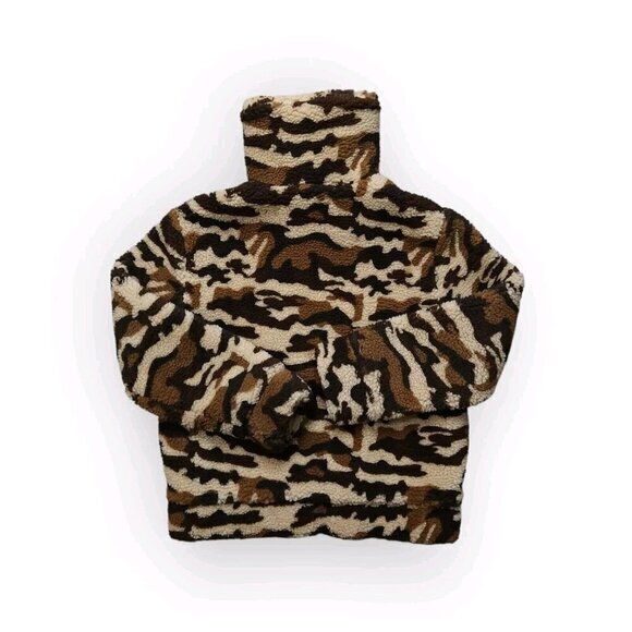 New BB Dakota Brown Camo Wilder Yes Teddy Bear Jacket Small - Picture 3 of 11